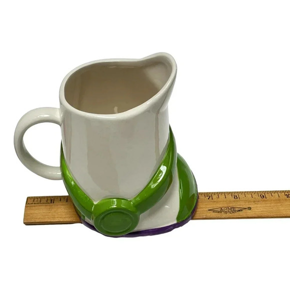 Toy Story Buzz Lightyear Boot Mug 24 oz White Green Ceramic New Disney - Picture 9 of 9